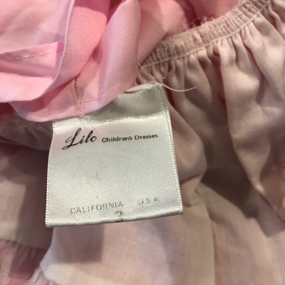 Lilo California Children’s Size 3 Pink Ruffle Lace 80s Party Dress Croquet - Picture 2 of 15